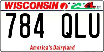 WI license plate 784QLU
