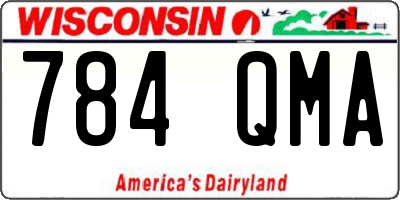 WI license plate 784QMA