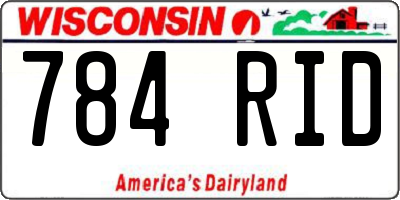 WI license plate 784RID