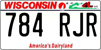 WI license plate 784RJR