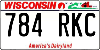 WI license plate 784RKC