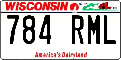 WI license plate 784RML