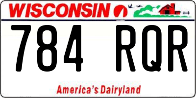 WI license plate 784RQR