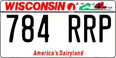 WI license plate 784RRP