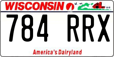 WI license plate 784RRX