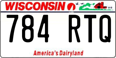 WI license plate 784RTQ