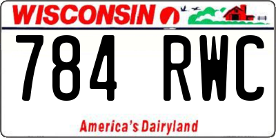 WI license plate 784RWC