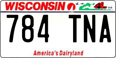 WI license plate 784TNA