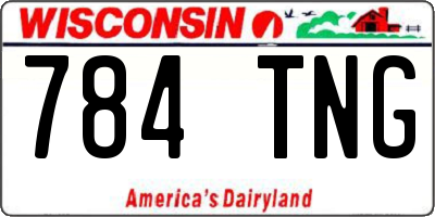 WI license plate 784TNG