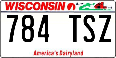 WI license plate 784TSZ