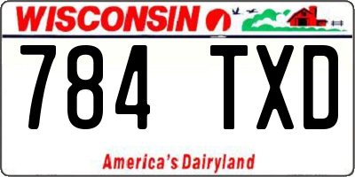 WI license plate 784TXD