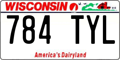 WI license plate 784TYL