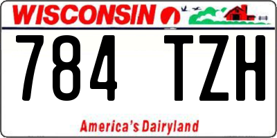 WI license plate 784TZH