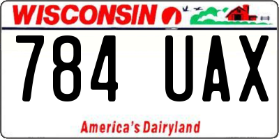 WI license plate 784UAX