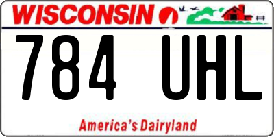 WI license plate 784UHL