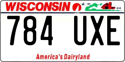 WI license plate 784UXE