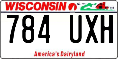 WI license plate 784UXH