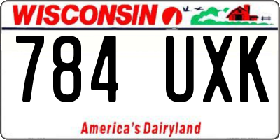 WI license plate 784UXK