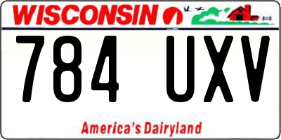 WI license plate 784UXV