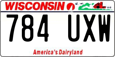 WI license plate 784UXW
