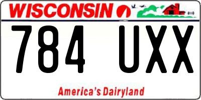 WI license plate 784UXX