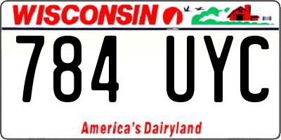 WI license plate 784UYC