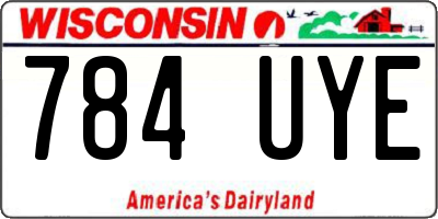 WI license plate 784UYE