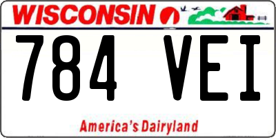 WI license plate 784VEI