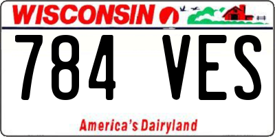 WI license plate 784VES