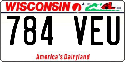 WI license plate 784VEU