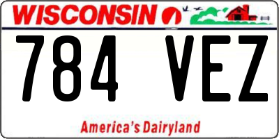 WI license plate 784VEZ