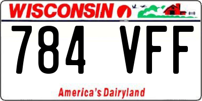WI license plate 784VFF