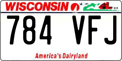 WI license plate 784VFJ