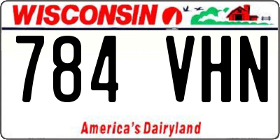 WI license plate 784VHN