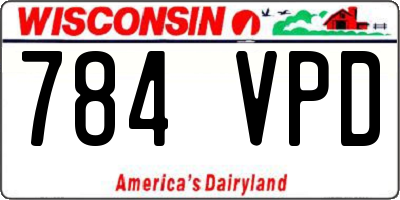 WI license plate 784VPD