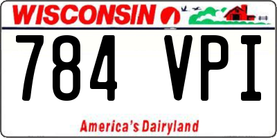 WI license plate 784VPI