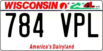WI license plate 784VPL