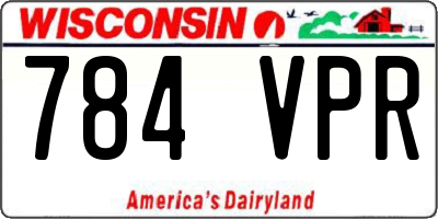 WI license plate 784VPR