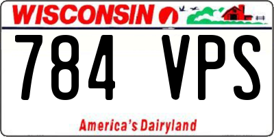 WI license plate 784VPS