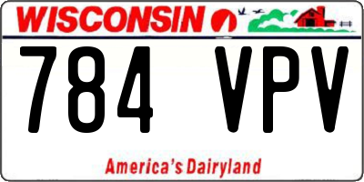 WI license plate 784VPV