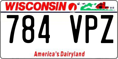 WI license plate 784VPZ
