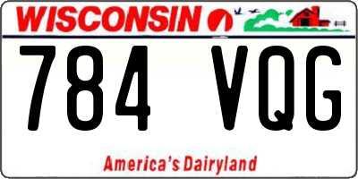 WI license plate 784VQG