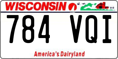 WI license plate 784VQI