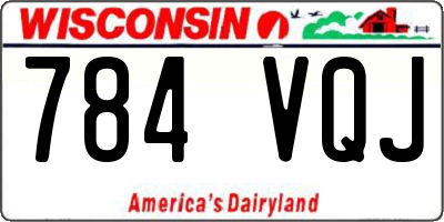 WI license plate 784VQJ