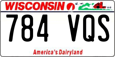 WI license plate 784VQS