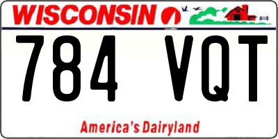 WI license plate 784VQT