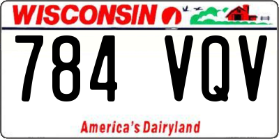 WI license plate 784VQV