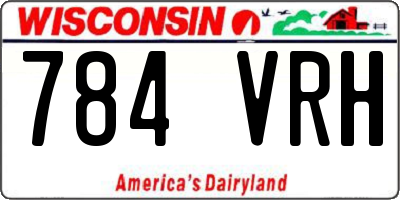 WI license plate 784VRH