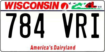 WI license plate 784VRI