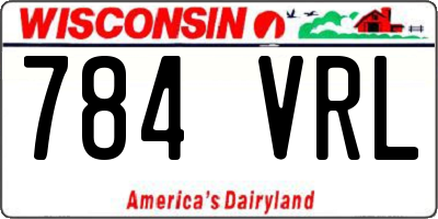 WI license plate 784VRL